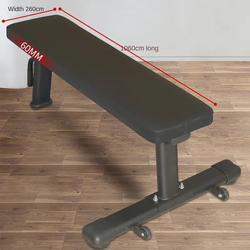Flat Weight Bench, Home Gym Workout Bench for Dumbbell Press & Strength Training, Stable Fitness Exercise Bench
