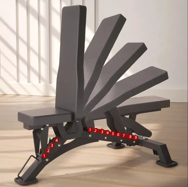 Heavy Duty Adjustable Weight Bench Multifunctional Flat Incline Decline Bench Home Gym Dumbbell Fitness Chair