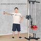 Wall Mounted Cable Pulley Machine Home Gym Lat Pulldown Low Row Arm Strength Training System