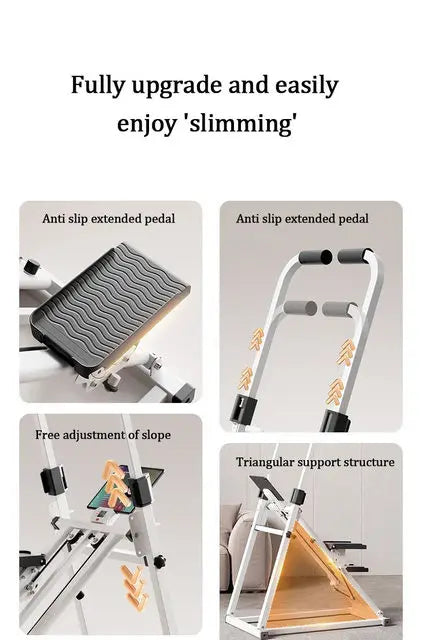 Foldable Vertical Stair Climber Machine with Handrail Digital Display for Home Gym Full Body Cardio Workout Fitness Equipment