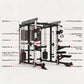 Pin Loaded Smith Machine Multi Function Squat Rack Commercial Home Gym Strength Training Equipment with Cable System & Pec Fly