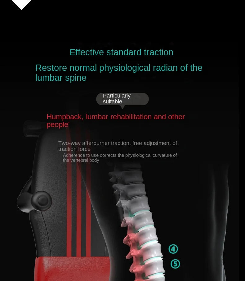 Multifunctional Portable Cervical Lumbar Traction Bed Home Spine Back Stretch Relief Therapy Fitness Equipment