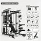 Pin Loaded Smith Machine Multi Function Squat Rack Commercial Home Gym Strength Training Equipment with Cable System & Pec Fly