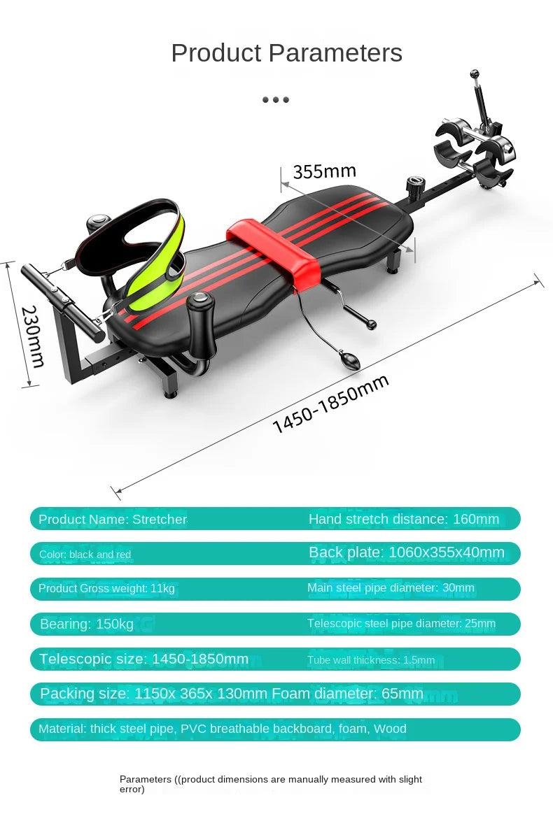 Multifunctional Portable Cervical Lumbar Traction Bed Home Spine Back Stretch Relief Therapy Fitness Equipment