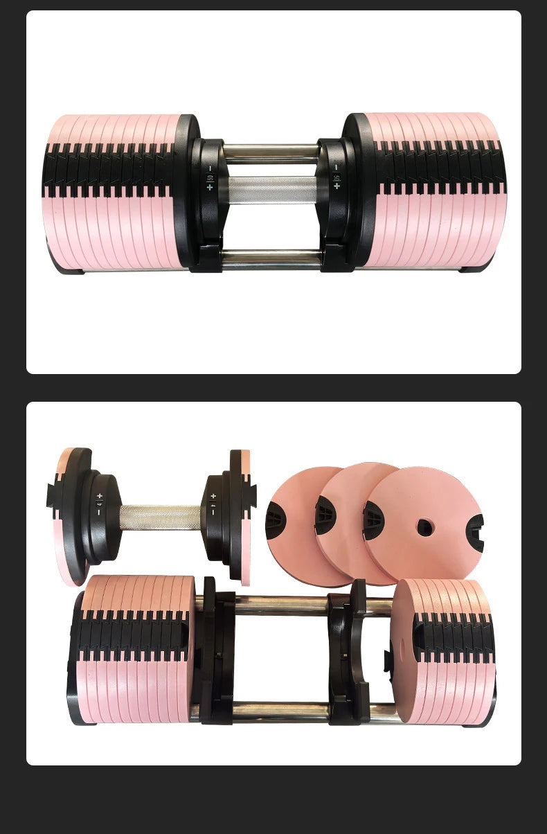 Newly designed 50KG adjustable dumbbell, 2KG incremental quick disassembly, men's heavy-duty dumbbell, adjustable dumbbells set