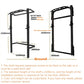 Foldable Wall Mounted Squat Rack with Pull Up Bar, Adjustable Steel Home Gym Power Rack Space Saving Weight Lifting Station