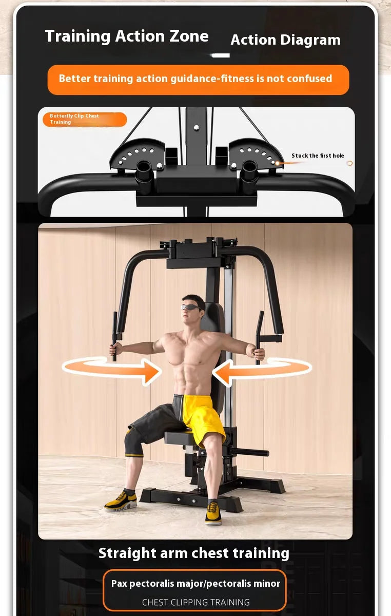 Heavy Duty Pec Deck & Rear Delt Fly Machine, Adjustable Weight Stack Chest and Back Trainer for Home & Commercial Gym