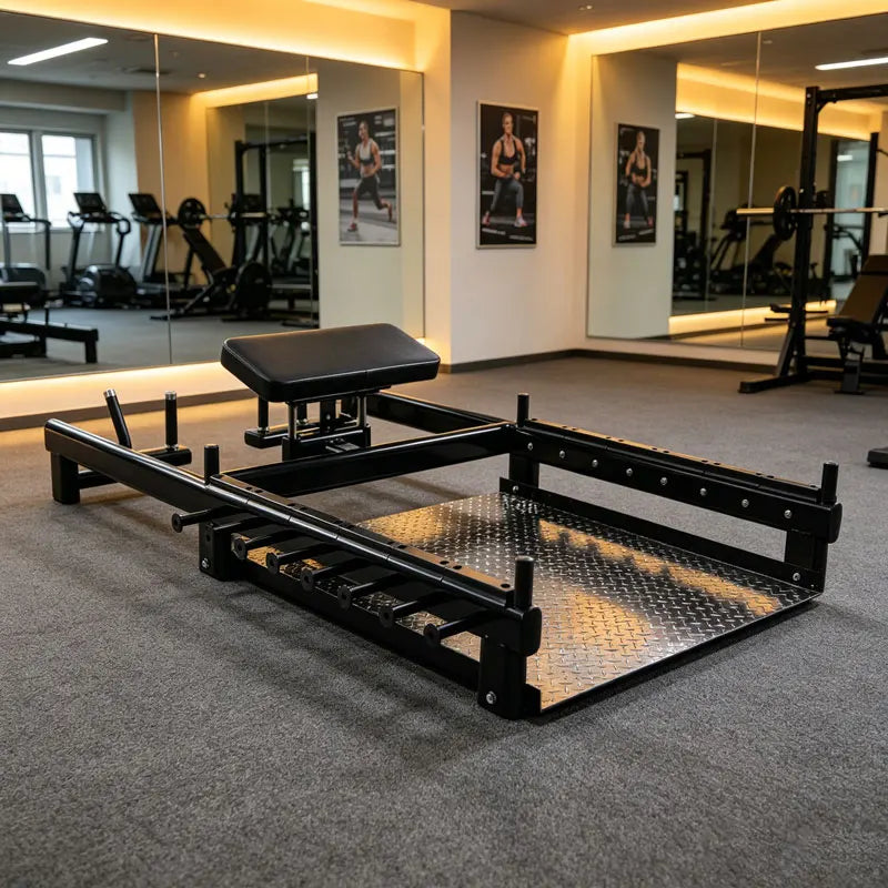 Belt Squat Machine with Platform, Heavy Duty Belt Squat Rack for Lower Body Strength Training Home Gym