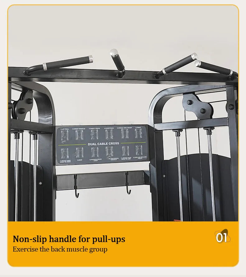 Commercial Dual Cable Crossover Machine Functional Trainer Home Gym Fitness Equipment For Full Body Workout