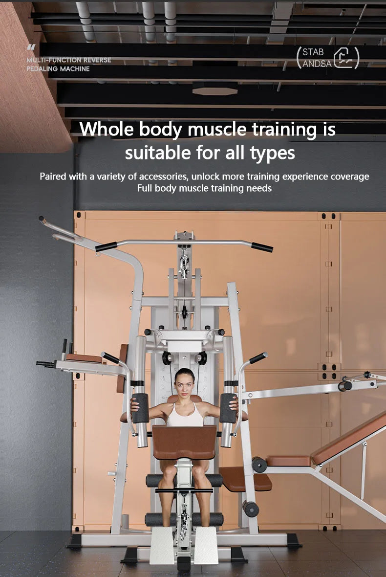 Multi Function Home Gym Equipment, Multi Purpose Strength Training Station for Full Muscle Training, Home & Small Gym Use
