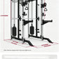 Pin Loaded Smith Machine Multi Function Squat Rack Commercial Home Gym Strength Training Equipment with Cable System & Pec Fly