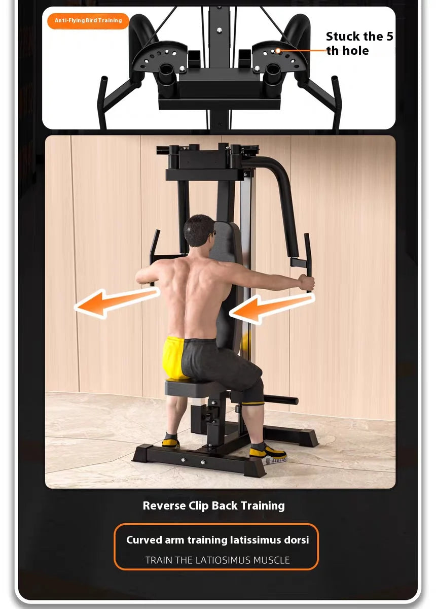 Heavy Duty Pec Deck & Rear Delt Fly Machine, Adjustable Weight Stack Chest and Back Trainer for Home & Commercial Gym