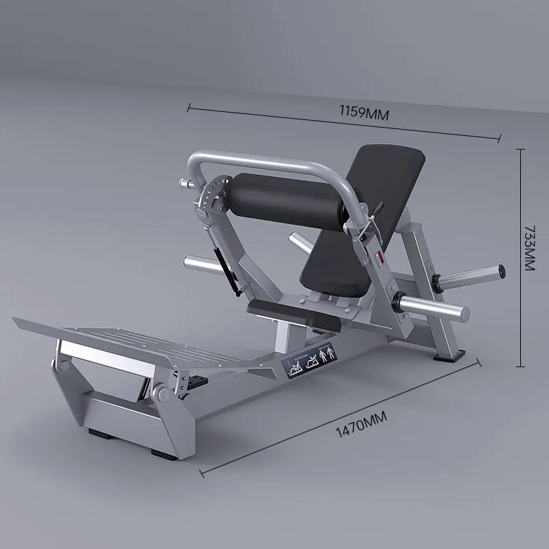 Hip Thrust Machine, Plate Loaded Glute Drive Trainer, Commercial Grade Glute & Leg Exercise Equipment for Gym