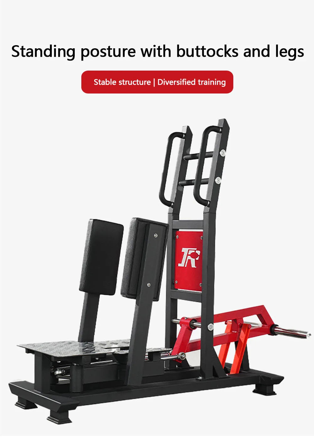 Hip Thrust Machine, Heavy Duty Glute Trainer with Weight Plate Loading, for Home Gym & Commercial Studio
