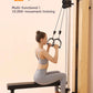 Wall Mounted Cable Pulley Machine with Pull Up Bar, Lat Pulldown Bench, Home Gym Strength Training Equipment