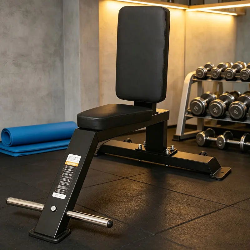 Heavy Duty Fixed Gym Bench with Backrest for Shoulder Press Dumbbell Training Home Commercial Fitness Equipment