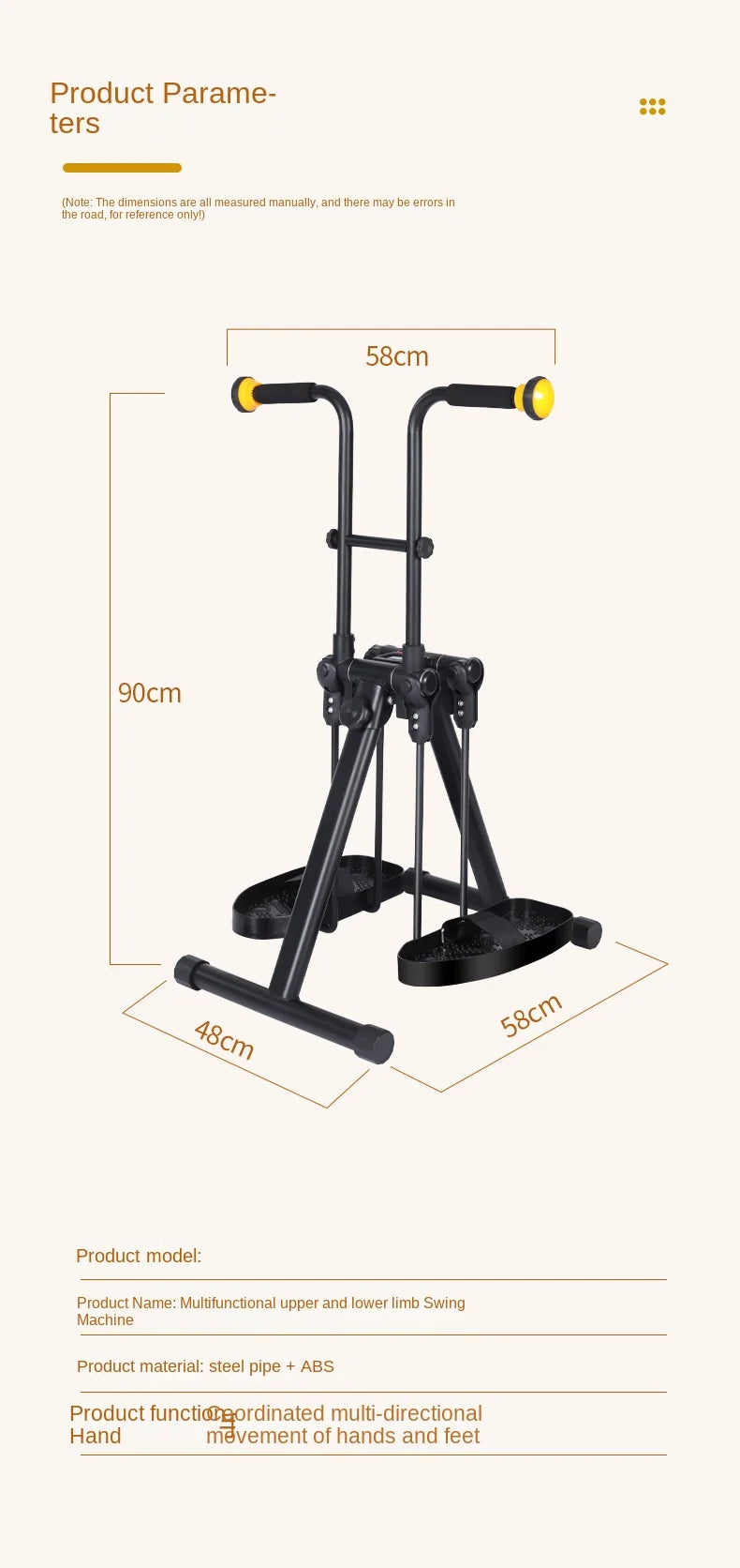 Adjustable Arm & Leg Rehabilitation Trainer, Home Fitness Exercise Machine for Elderly, Upper and Lower Limb Physiotherapy Worko