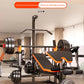 10-in-1 Multifunctional Home Gym Weight Bench Set with Squat Rack Lat Pulldown Preacher Curl Bench Press Station