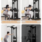 Compact Home Gym Cable Machine with Weight Stack Pull Up Bar Foldable Chest Fly Arm Lat Pulldown Strength Training Equipment