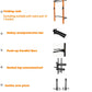 Foldable Wall Mounted Squat Rack with Pull Up Bar, Adjustable Steel Home Gym Power Rack Space Saving Weight Lifting Station