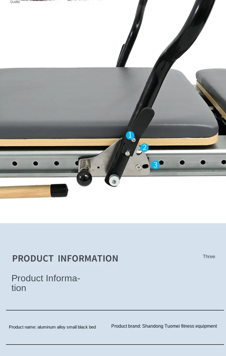 Professional Pilates Reformer Machine Aluminum Alloy Full Track Core Bed for Yoga Studio Gym