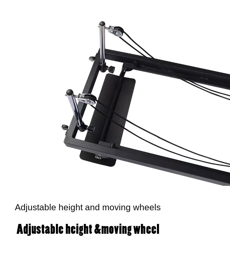 Foldable Pilates Reformer Machine, Professional Pilates Core Bed for Home Gym, 150kg Capacity Yoga Fitness Equipment