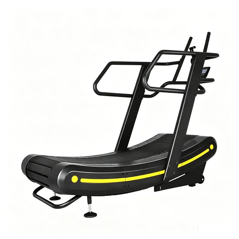 Non-Motorized Curved Treadmill Commercial Grade Manual Air Runner for Gym Fitness, Self-Powered Curved Treadmill for HIIT Workou