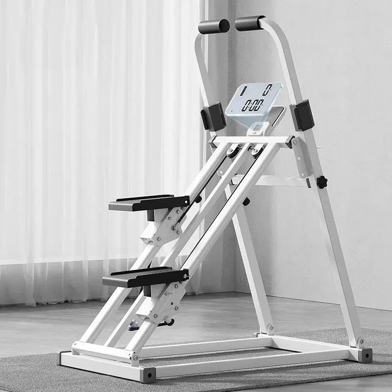 Foldable Vertical Stair Climber Machine with Handrail Digital Display for Home Gym Full Body Cardio Workout Fitness Equipment