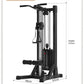 Compact Home Gym Cable Machine with Weight Stack Pull Up Bar Foldable Chest Fly Arm Lat Pulldown Strength Training Equipment