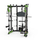 Multifunctional All-in-One Smith Machine Cable Crossover Trainer, Heavy Duty Full Body Strength Training Gym Equipment with Weig