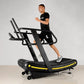 Non-Motorized Curved Treadmill Commercial Grade Manual Air Runner for Gym Fitness, Self-Powered Curved Treadmill for HIIT Workou