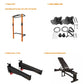Foldable Wall Mounted Squat Rack with Pull Up Bar, Adjustable Steel Home Gym Power Rack Space Saving Weight Lifting Station