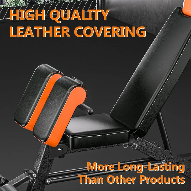 Adjustable Roman Chair Hyperextension Bench Back Extension Abdominal Core Trainer Home Gym Fitness Equipment
