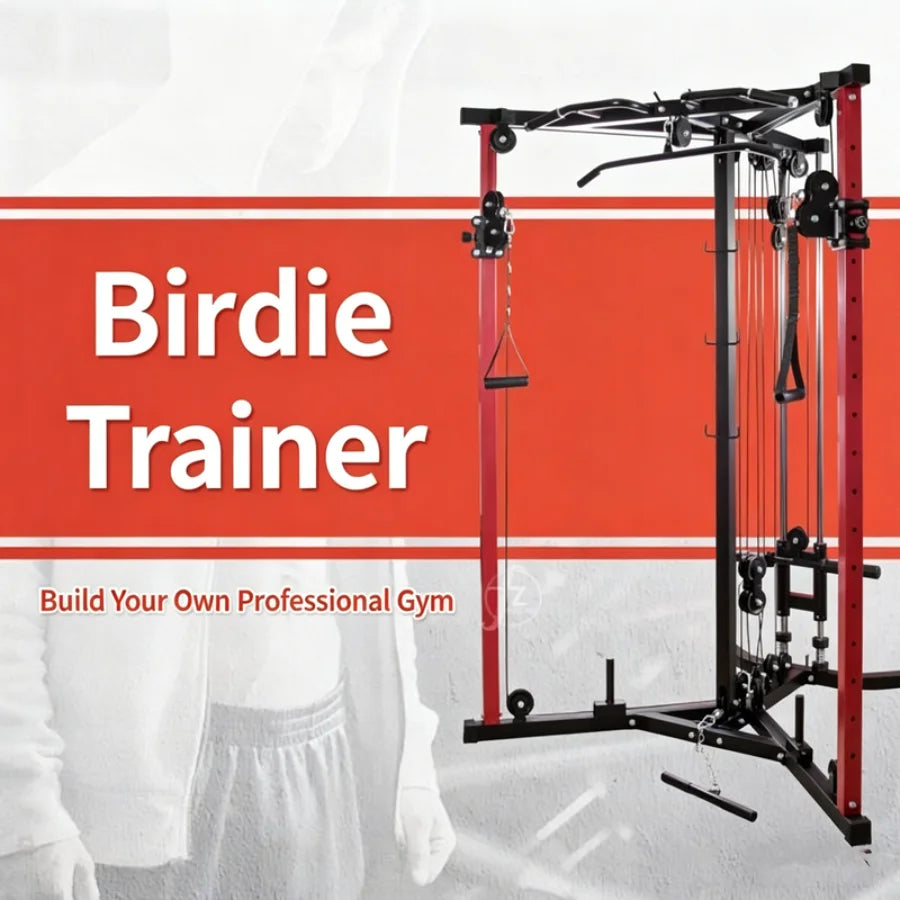 Multi-Functional Cable Crossover Machine, Home Gym Functional Trainer with Adjustable Pulley