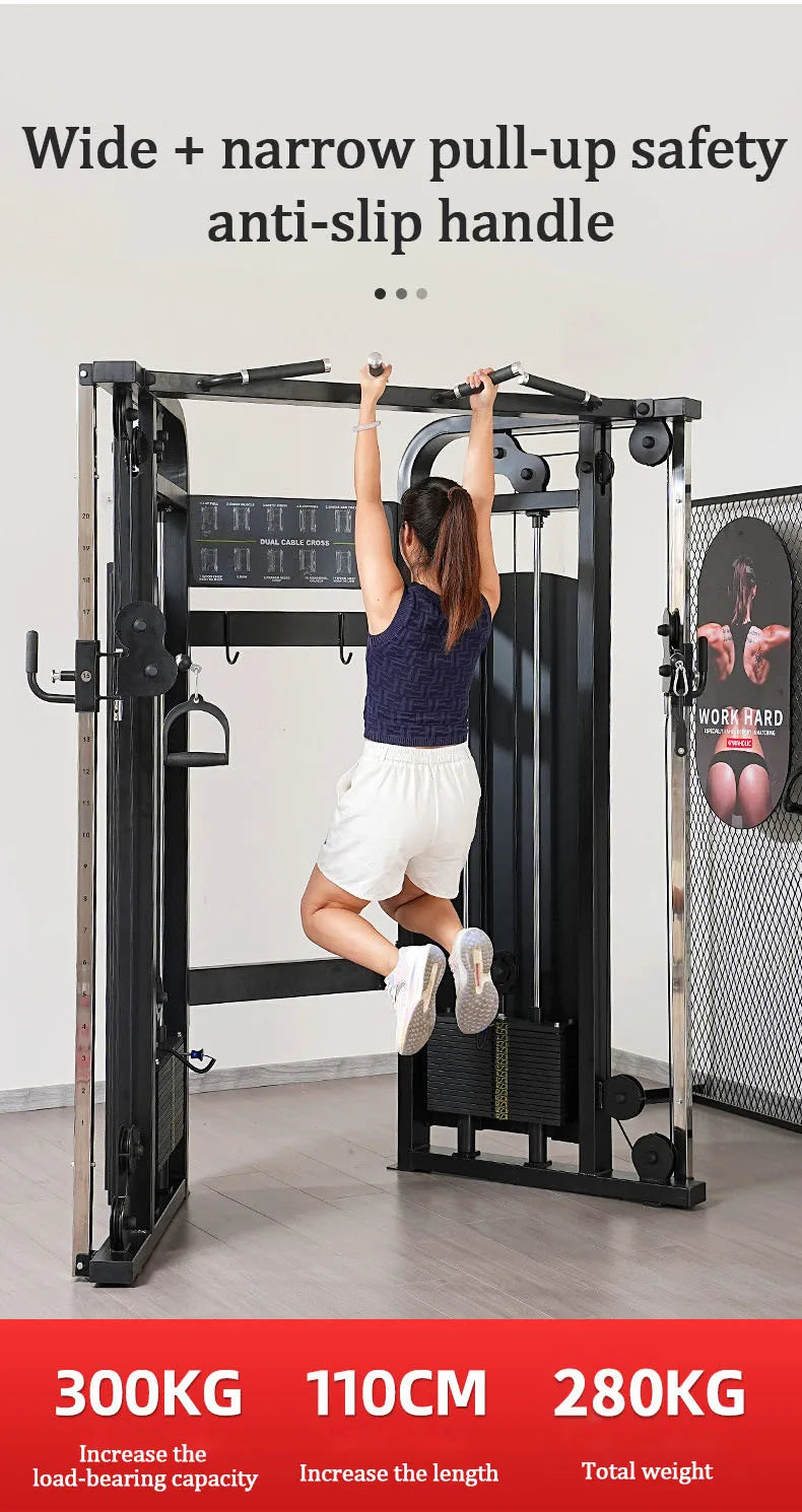 Commercial Dual Cable Crossover Machine Functional Trainer Home Gym Fitness Equipment For Full Body Workout