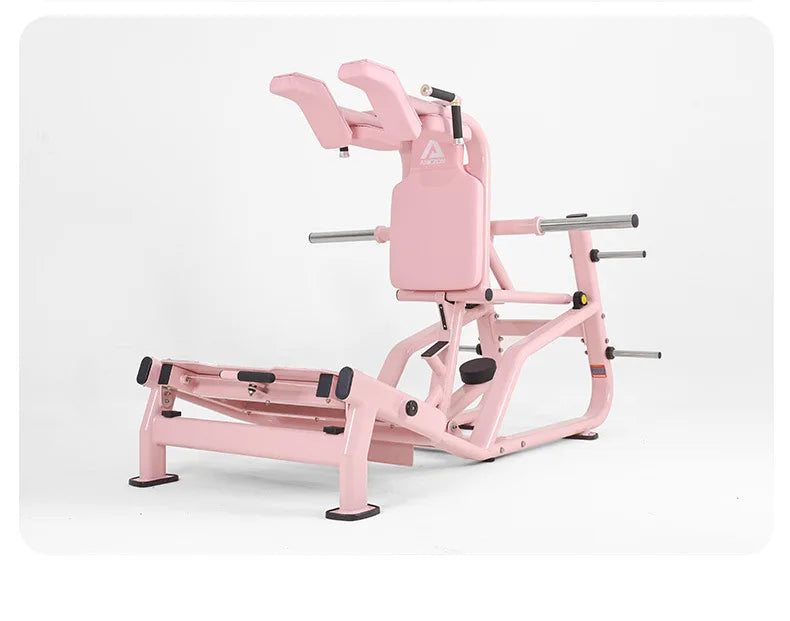 Pink Commercial Hack Squat Machine Plate Loaded 2-in-1 Leg Press Gym Equipment for Home & Studio Leg Strength Training