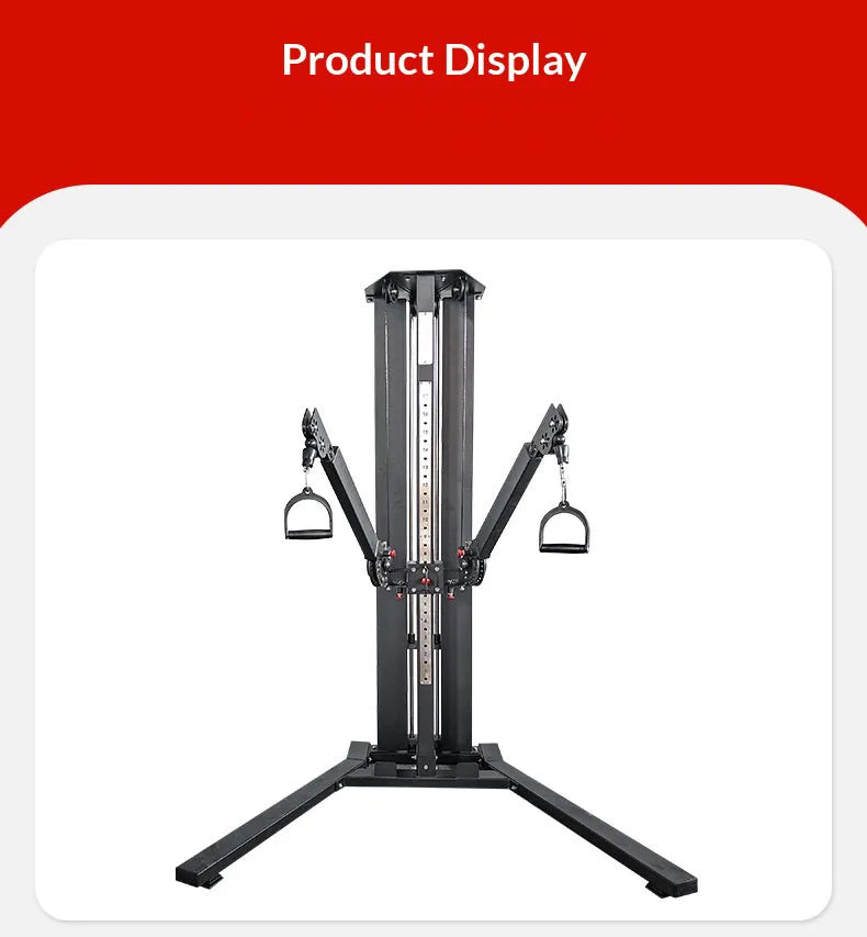 Wall Mounted Cable Crossover Machine Single Station Pulley System Home Gym LAT Pulldown Low Row Full Body Workout Fitness Equipm