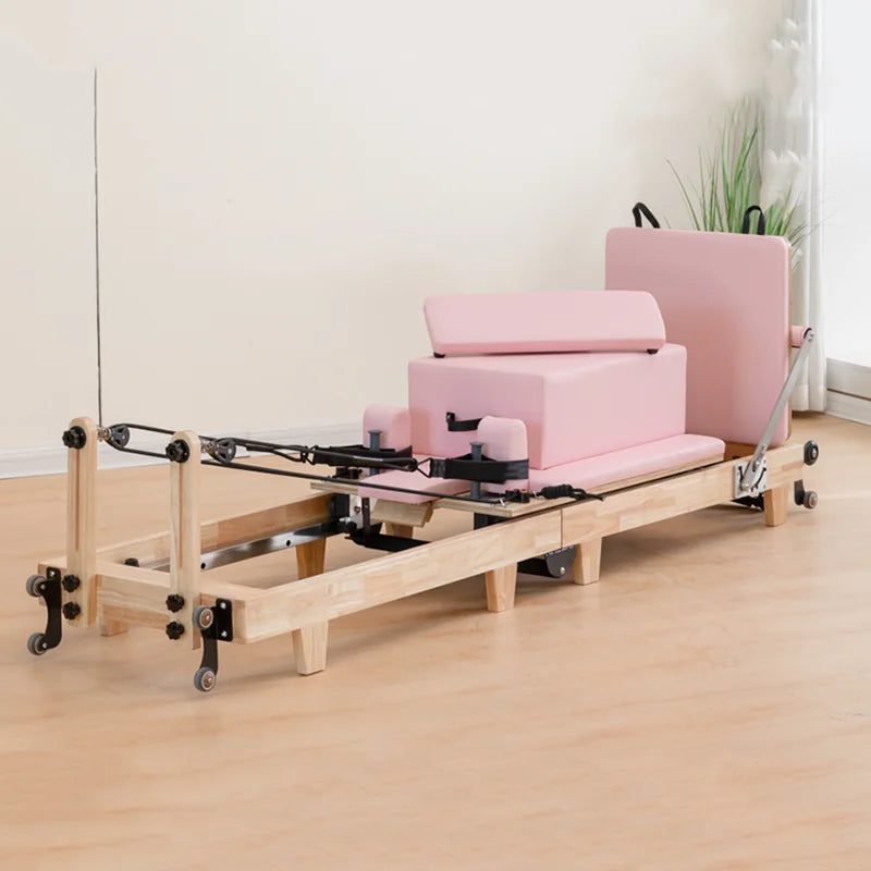Foldable Pilates Reformer Bed Home Yoga Core Training Bed Large Body Shaping Fitness Equipment