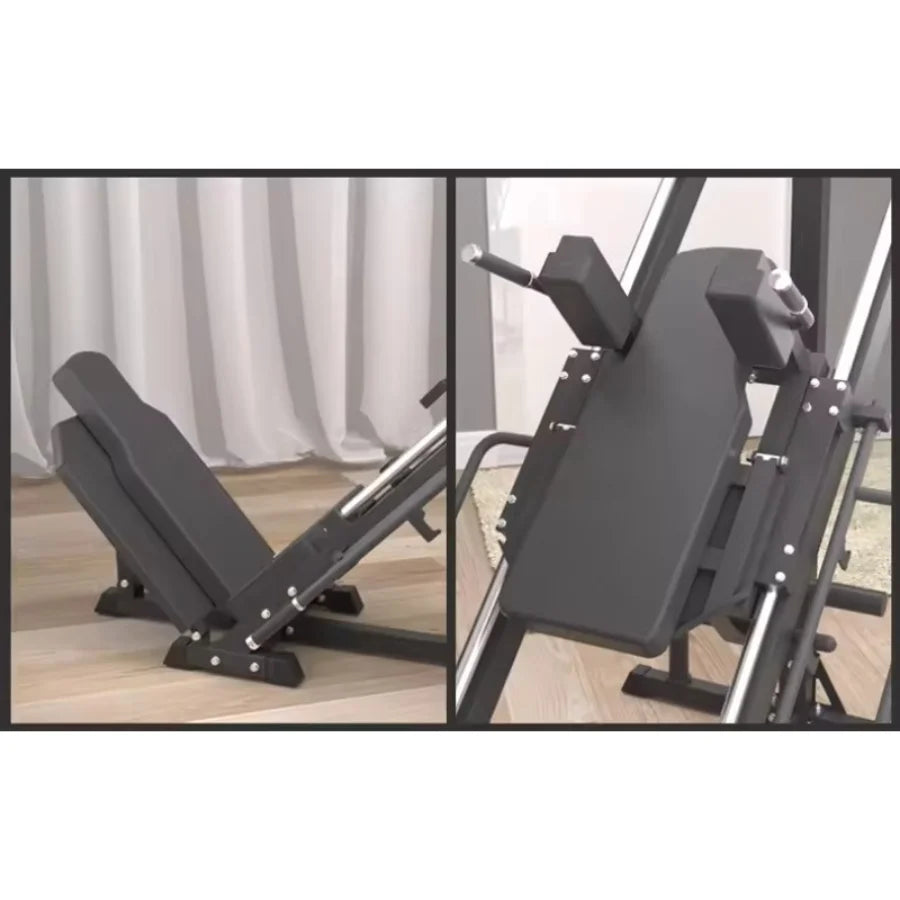 2-in-1 Leg Press Hack Squat Machine, Heavy Duty Fitness Equipment for Strength Training