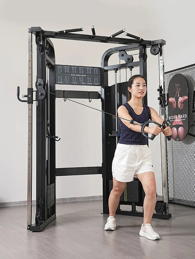 Commercial Dual Cable Crossover Machine Functional Trainer Home Gym Fitness Equipment For Full Body Workout