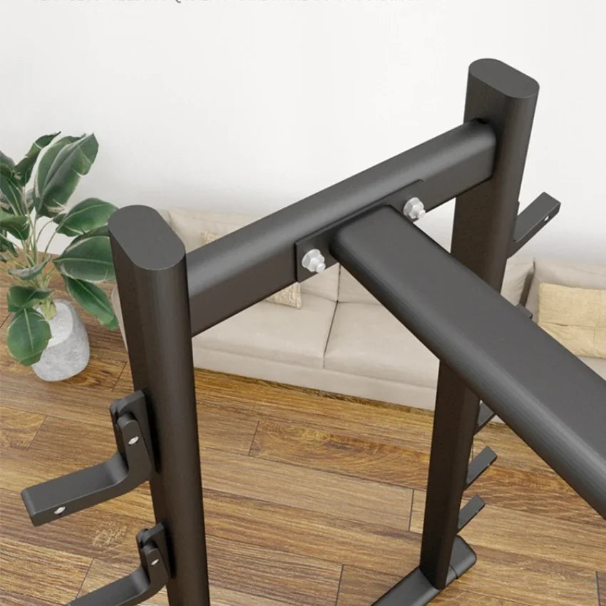 Heavy Duty Barbell Storage Rack, Barbell Bar Holder, Weight Bar Stand Organizer for Home Gym, Commercial Grade Steel Fitness Equ