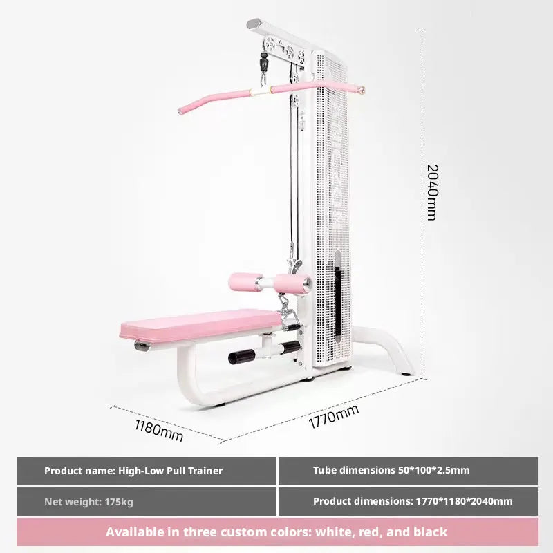 Women Body Shaping Gym Equipment Combo | Hack Squat, Hip Thrust, Leg Abductor Adductor, Lat Pulldown Trainer