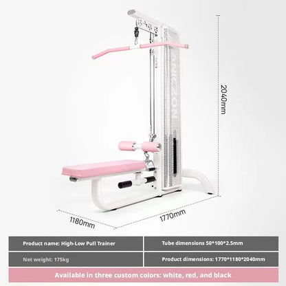 Women Body Shaping Gym Equipment Combo | Hack Squat, Hip Thrust, Leg Abductor Adductor, Lat Pulldown Trainer
