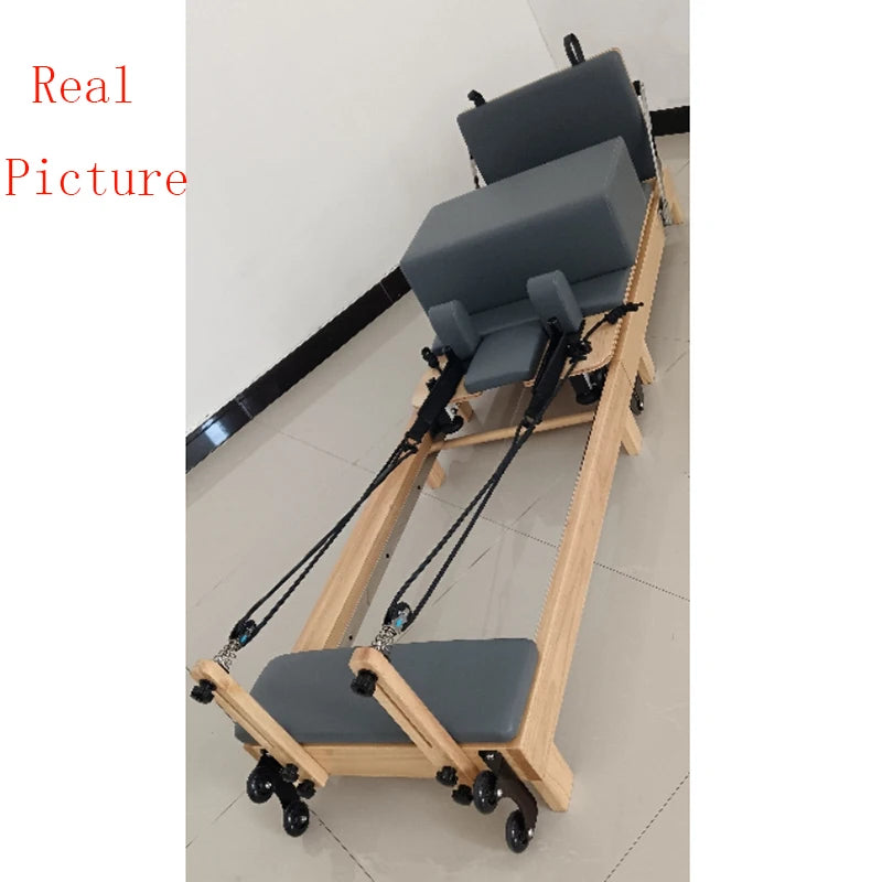 Foldable Pilates Reformer Bed Home Yoga Core Training Bed Large Body Shaping Fitness Equipment
