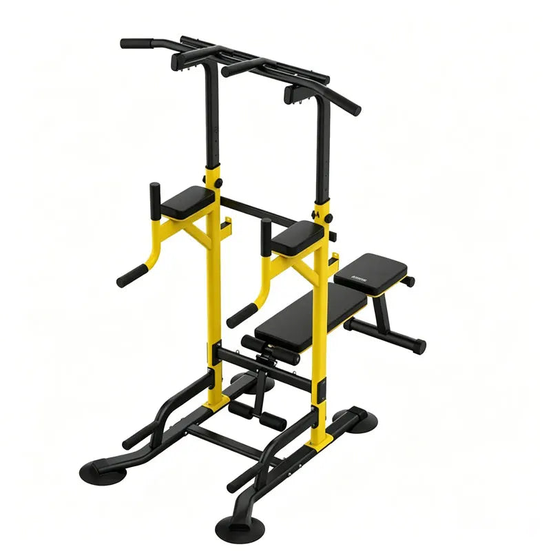Multi-Function Pull Up Bar Station Home Gym Adjustable Dip Station Weight Bench Full Body Strength Training Workout Equipment