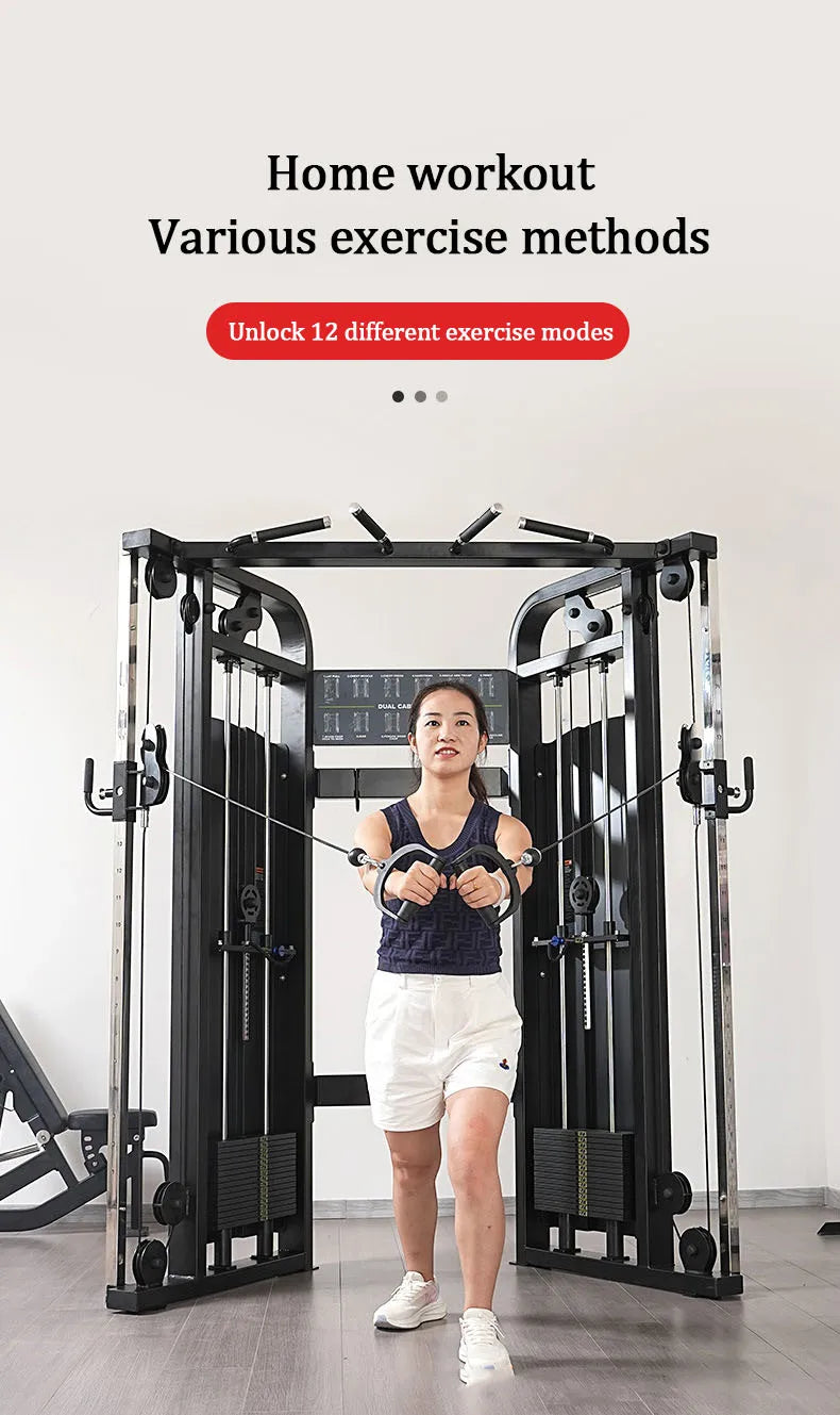 Commercial Dual Cable Crossover Machine Functional Trainer Home Gym Fitness Equipment For Full Body Workout