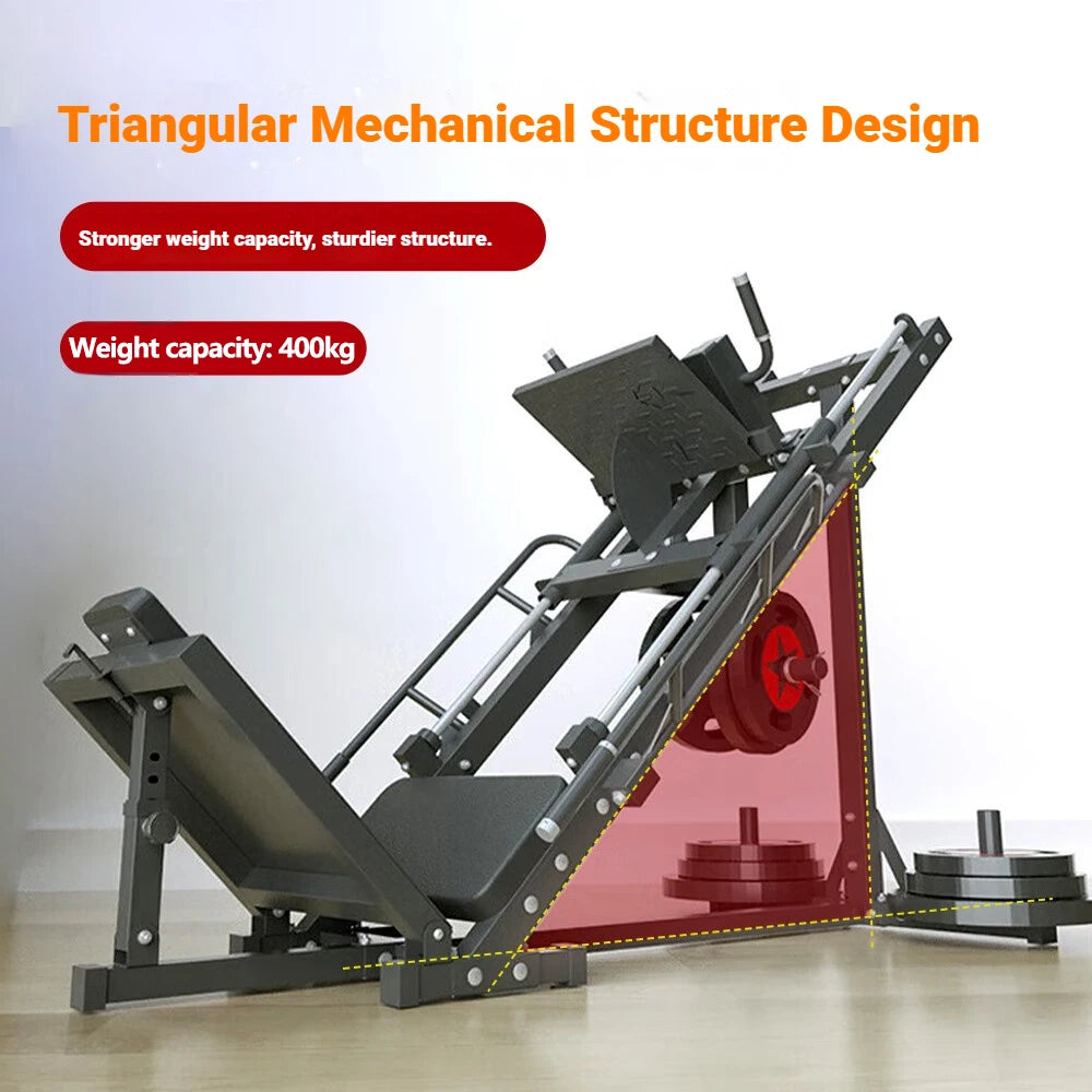 Leg Press Machine, Heavy Duty Weight Training Equipment, Adjustable Leg Exercise Machine for Home Gym