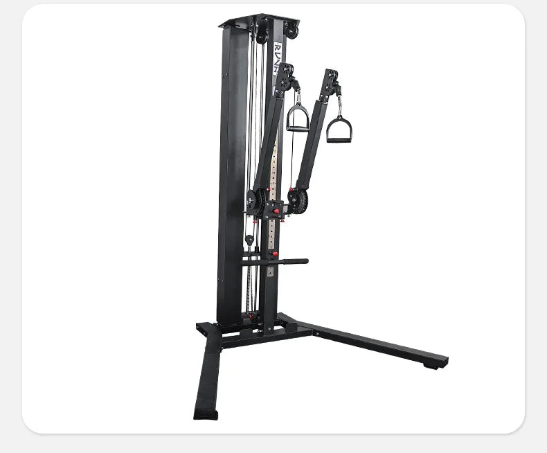 Wall Mounted Cable Crossover Machine Single Station Pulley System Home Gym LAT Pulldown Low Row Full Body Workout Fitness Equipm