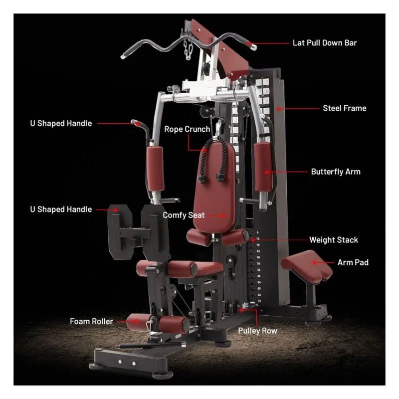 Multi-Function Home Gym Station - Full Body Strength Training Equipment