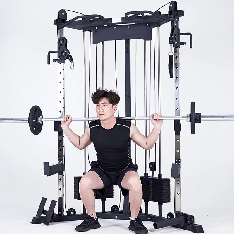 FTS Glide Dual Cable Functional Trainer Cable Crossover Pulley Machine Fitness Body Building Home Gym Training Equipment